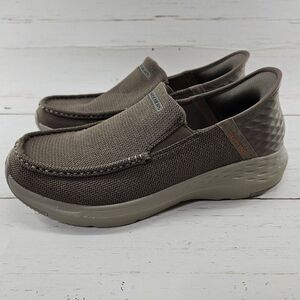 Skechers Parson Ralven Mens 9 Taupe Slip Ins Slip‎ On Shoes Sneakers Memory Foam